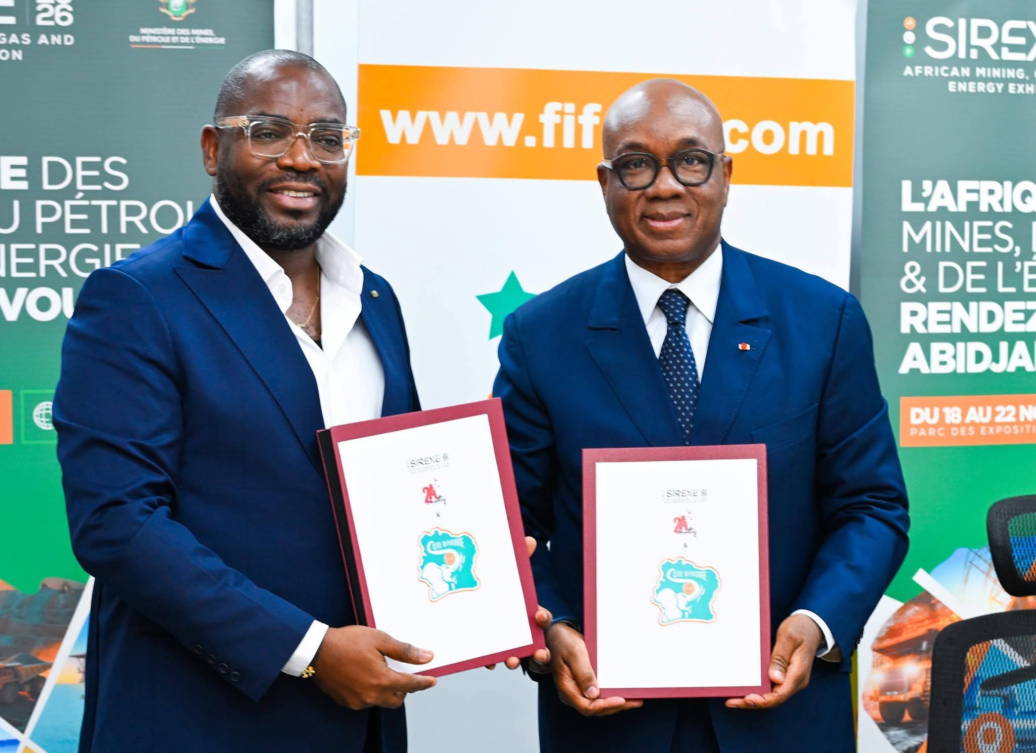 Augustin Akou (à gauche) et Idriss Diallo sont en partenariat pour faire briller la Côte d'Ivoire à l'international. 