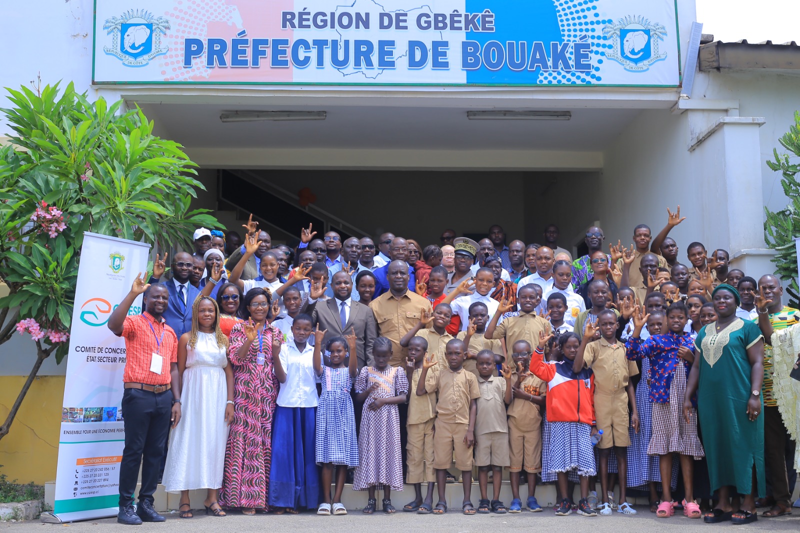 Le Secrétariat exécutif du Ccesp et la Sodexam engagés en faveur de l’éducation inclusive en Côte d’Ivoire. (Ph : DR)