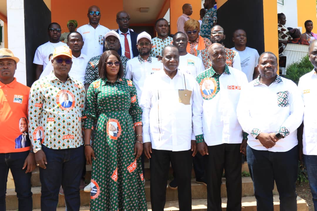 Ahoua N’Doli (au centre) a exhorté l’Unaforh à travailler pour les prochaines échéances électorales.