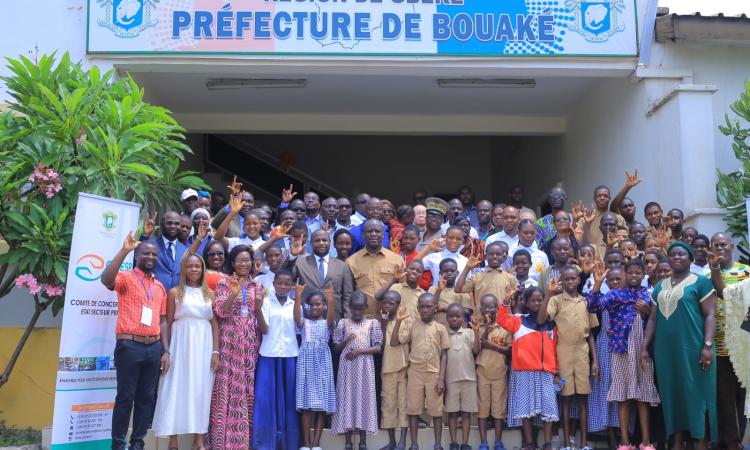 Le Secrétariat exécutif du Ccesp et la Sodexam engagés en faveur de l’éducation inclusive en Côte d’Ivoire. (Ph : DR)