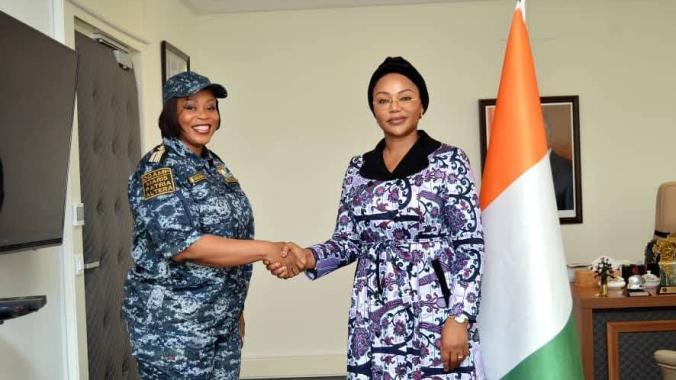 High ranking officials granted an audience to Ninsemon Kida Rose, Deputy Director-General of Maritime Affairs.