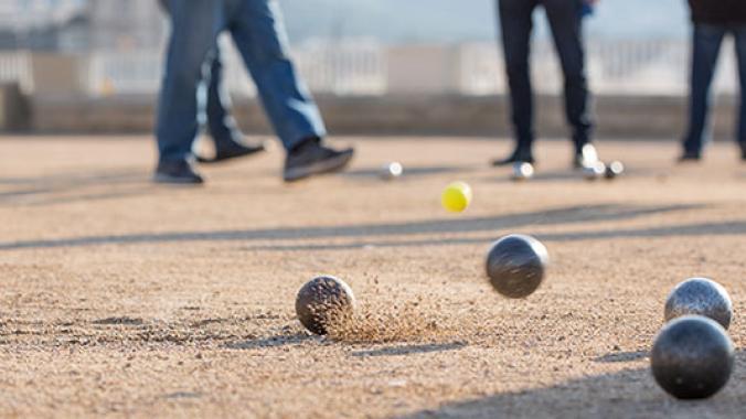 Tedson Koné vainqueur du jeu de pétanque.