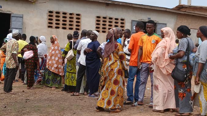 En dehors de certaines zones, des électeurs ont pris part au vote dans le département de Gagnoa.