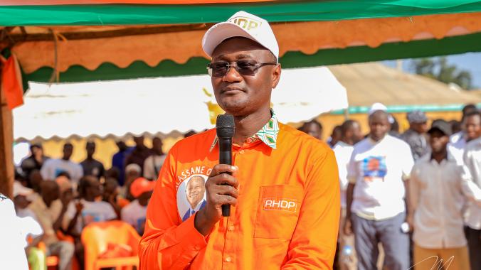 Moussa Sanogo est constamment sur le terrain pour appeler les populations à opter pour Ouattara, lors de cette présidentielle.