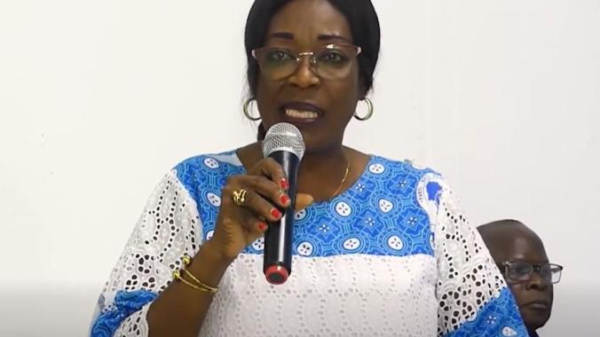 La présidente intérimaire de la Ligue des femmes du Ppa-Ci, Bessé Dominique, a interpellé ouvertement les autorités ivoiriennes. (Ph. DR)