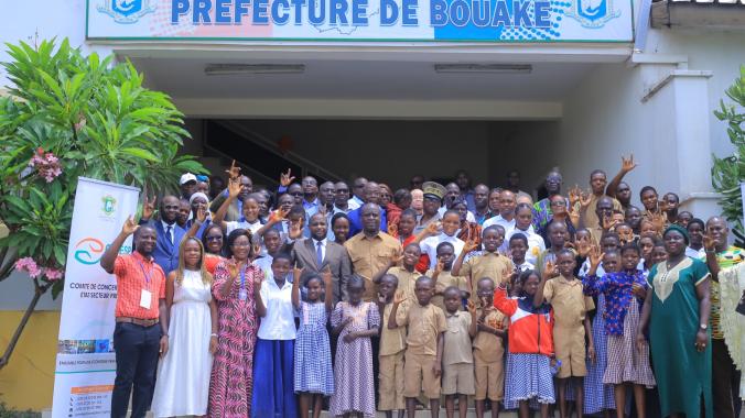 Le Secrétariat exécutif du Ccesp et la Sodexam engagés en faveur de l’éducation inclusive en Côte d’Ivoire. (Ph : DR)