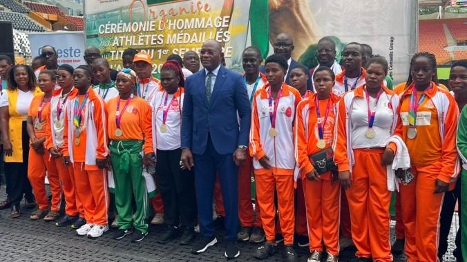 Le ministre des Sports a eu un mot d’encouragement pour tous les médaillés.