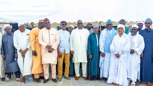 Laurent Tchagba et les imams de Marcory ont prié pour la paix en Côte d’Ivoire et pour le président Ouattara.